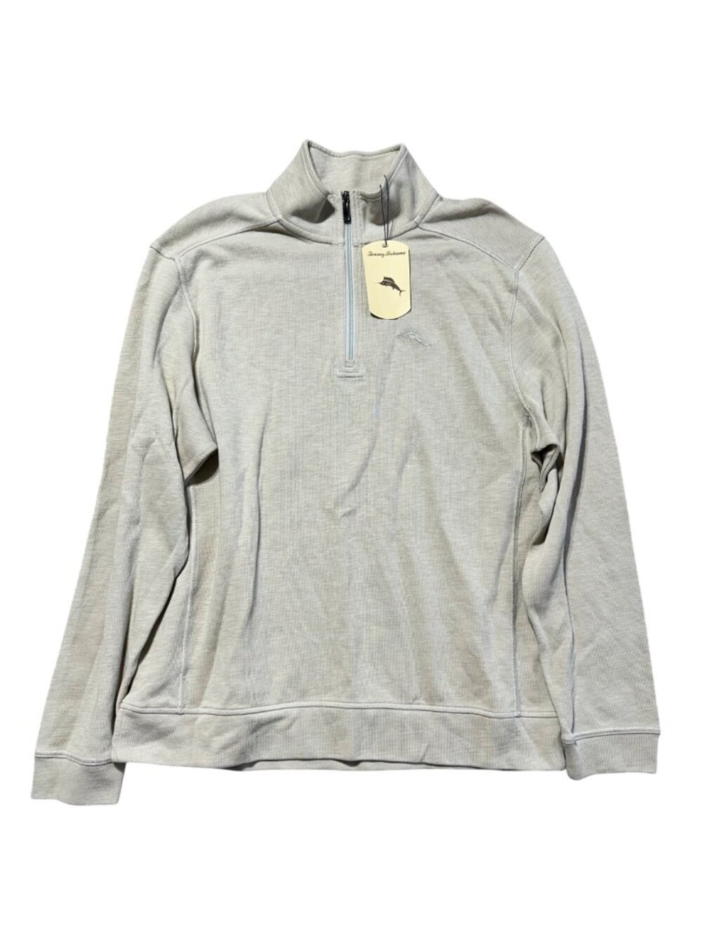 Tommy Bahama Men's Sz Medium Hazy Beige Quarter-Zip Pullover Sweatshirt
